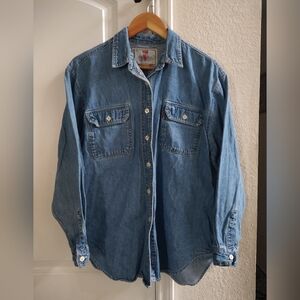 Vintage Women's Levi's Jeans for Women Denim Button Down Shirt